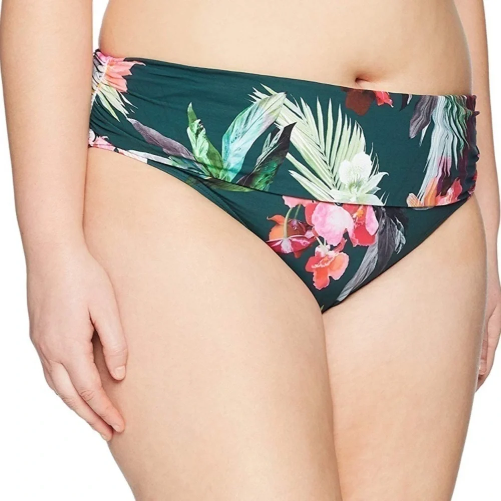 LA Blanca Shirred Band Hipster Bikini Bottom